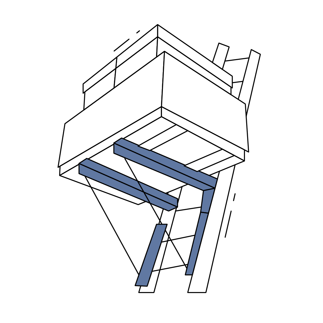 GEDA Lastbühne Standard für den Akku-Leiter-Lift